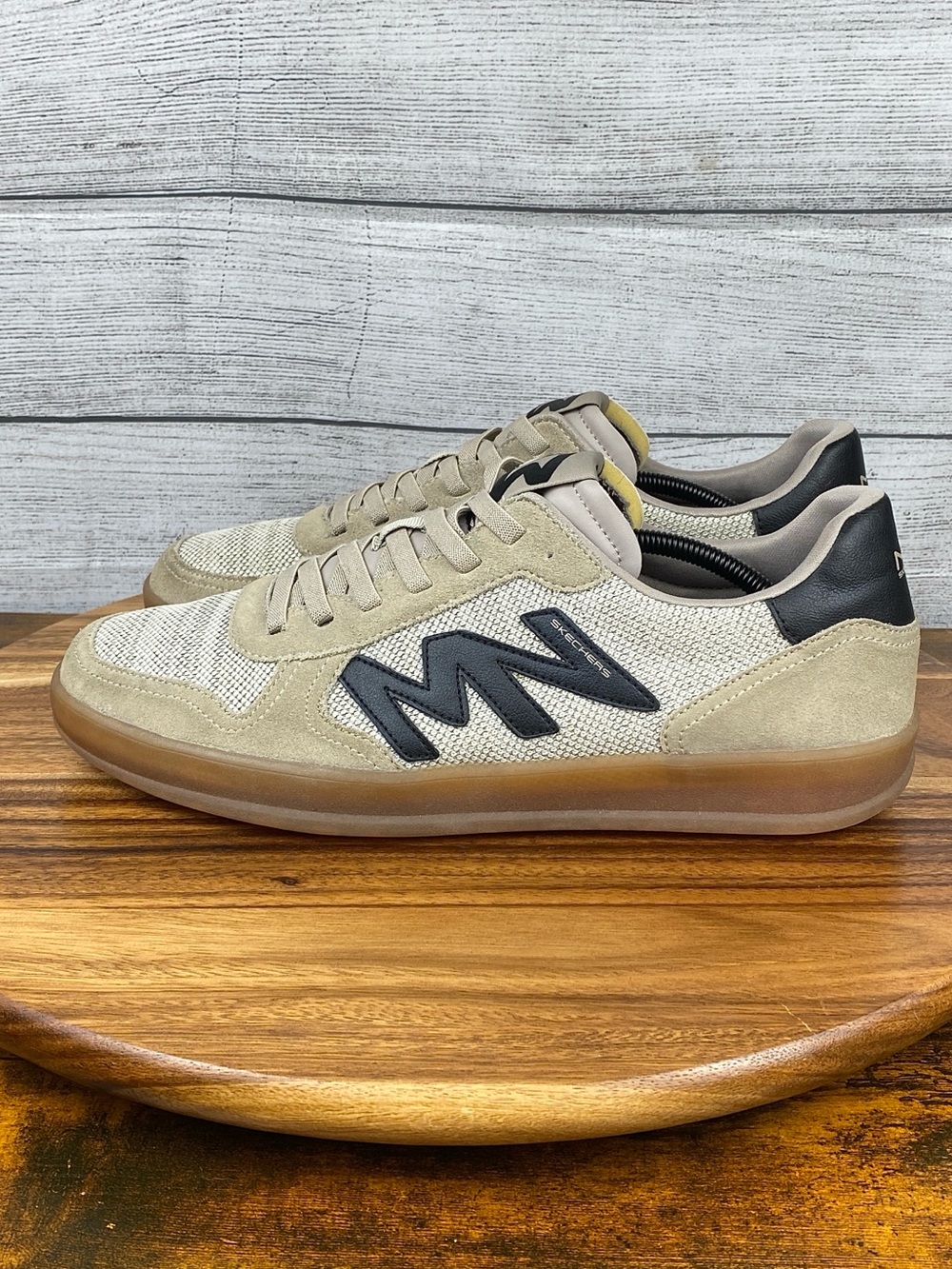 Skechers x Mark Nason New Wave Cup Briggs Court Casual Sneakers Taupe Size 12